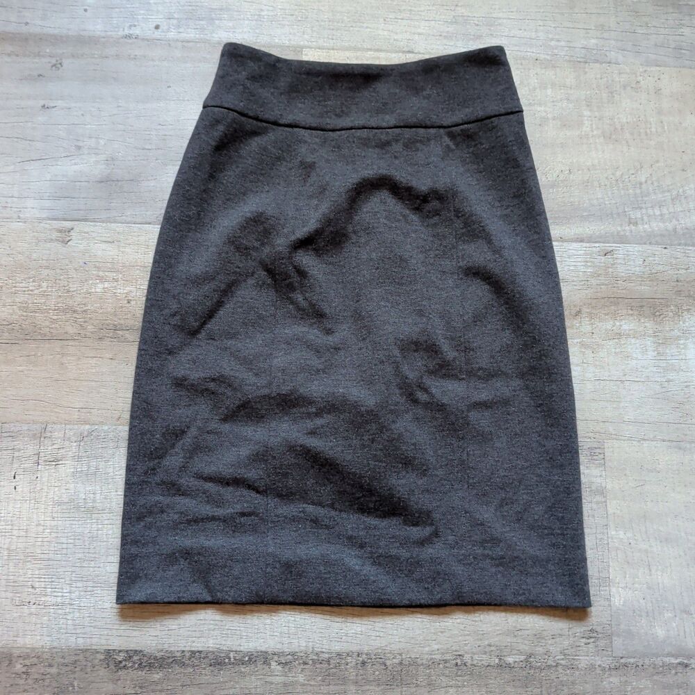BCBGMAXAZRIA Pencil Skirt Womens XS Dark Gray Wool Blend Workwear Mini Career